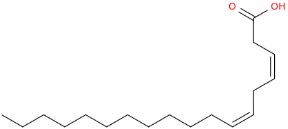 3,6 octadecadienoic acid, (z,z) 